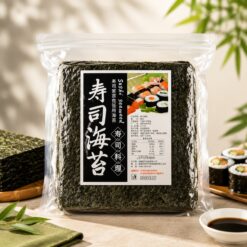 Full Sheet Sushi Seaweed, Dark Green, 100 Sheets